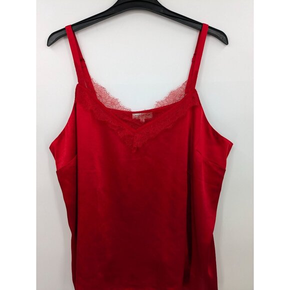 Skies Are Blue Curvy Camisole Top Women Plus Size 2X Lace Satin Romantic Office - Picture 4 of 8